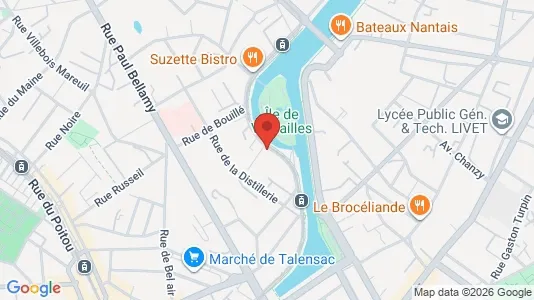 Apartments for rent i Nantes - kort over placeringen