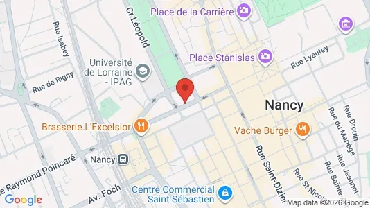 Apartments for rent i Nancy - kort over placeringen