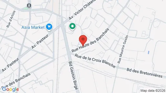 Apartments for rent i Angers - kort over placeringen
