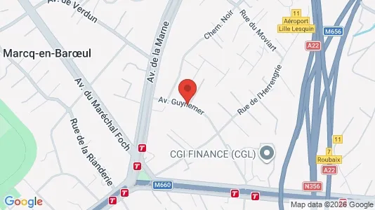 Apartments for rent i Lille - kort over placeringen