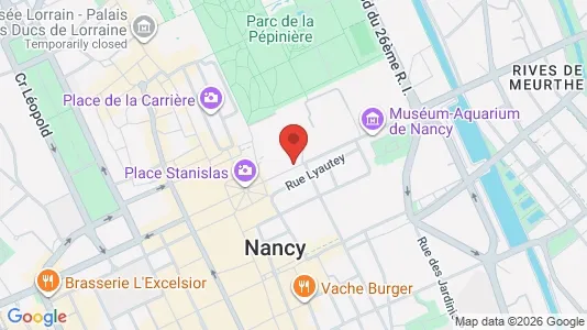 Apartments for rent i Nancy - kort over placeringen
