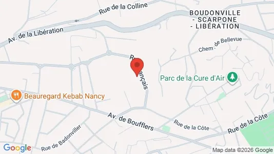 Apartments for rent i Nancy - kort over placeringen