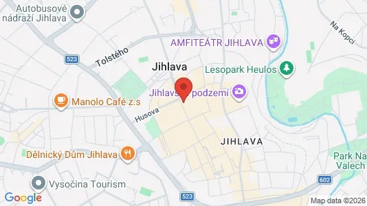 Apartments for rent i Jihlava - kort over placeringen