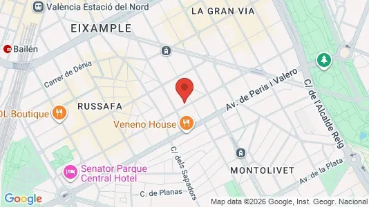 Apartments for rent i Valencia L'Eixample - kort over placeringen