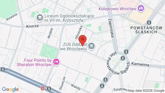 Apartments for rent i Wrocław - kort over placeringen