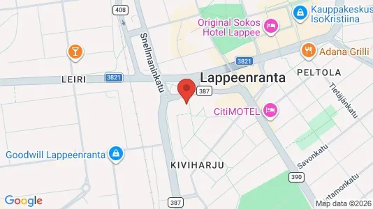 Apartments for rent i Lappeenranta - kort over placeringen