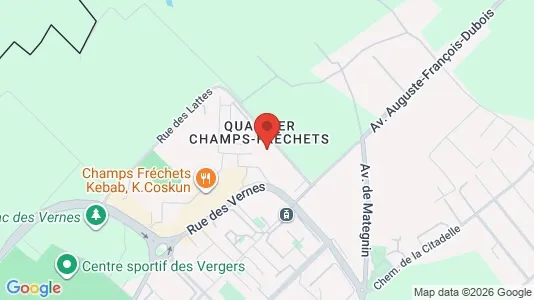 Apartments for rent i Meyrin - kort over placeringen