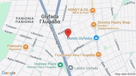 Apartments for rent i Glyfada - kort over placeringen