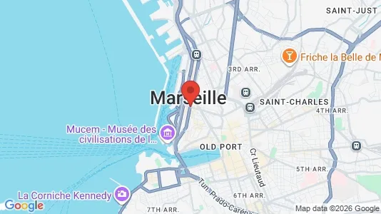 Apartments for rent i Marseille 2ème arrondissement - kort over placeringen
