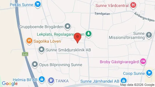 Apartments for rent i Sunne - kort over placeringen