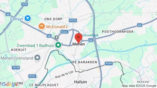 Houses for rent i Menen - kort over placeringen