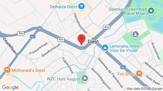 Apartments for rent i Diest - kort over placeringen