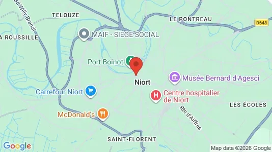Apartments for rent i Niort - kort over placeringen