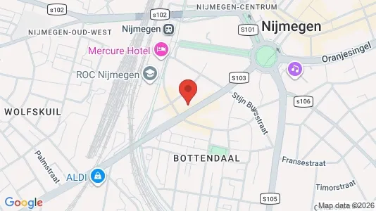 Rooms for rent i Nijmegen - kort over placeringen
