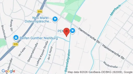 Apartments for rent i Nienburg/Weser - kort over placeringen