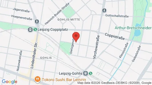 Apartments for rent i Leipzig - kort over placeringen