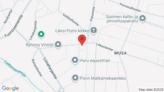 Apartments for rent i Pori - kort over placeringen