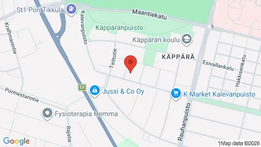 Apartments for rent i Pori - kort over placeringen