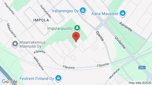 Apartments for rent i Pori - kort over placeringen