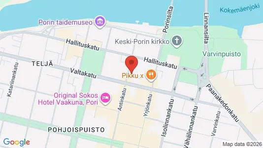 Apartments for rent i Pori - kort over placeringen