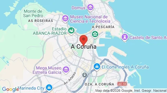 Apartments for rent i A Coruña - kort over placeringen