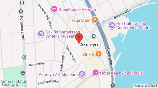Apartments for rent i Akureyri - kort over placeringen