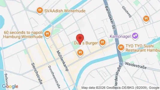 Apartments for rent i Hamburg Nord - kort over placeringen