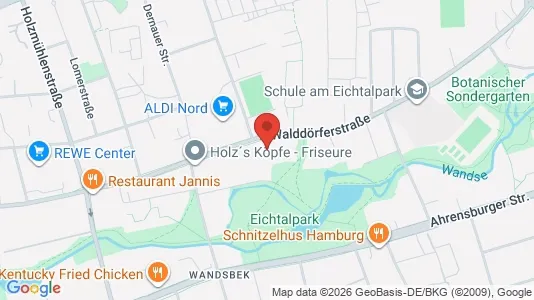 Apartments for rent i Hamburg Wandsbek - kort over placeringen