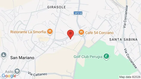 Apartments for rent i Perugia - kort over placeringen