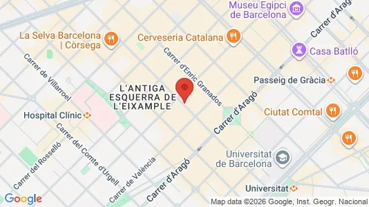 Rooms for rent i Barcelona Eixample - kort over placeringen