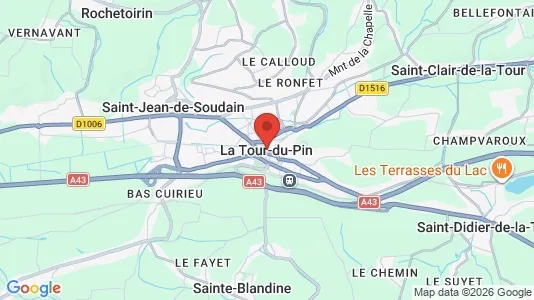 Apartments for rent i La Tour-du-Pin - kort over placeringen