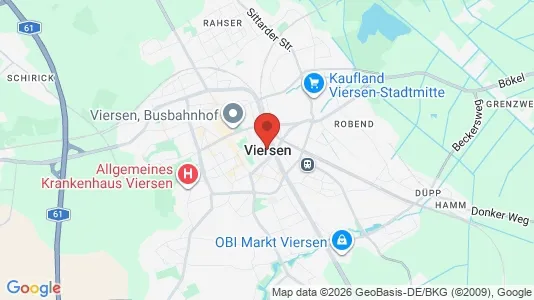 Apartments for rent i Viersen - kort over placeringen