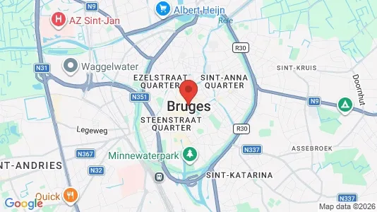 Houses for rent i Brugge - kort over placeringen