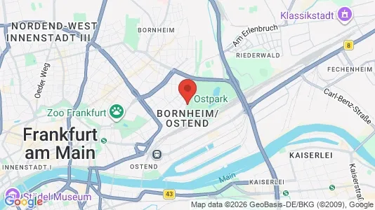 Apartments for rent i Frankfurt Bornheim/Ostend - kort over placeringen