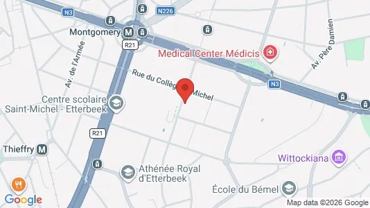 Apartments for rent i Brussels Sint-Pieters-Woluwe - kort over placeringen