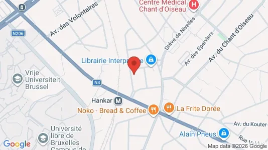 Apartments for rent i Brussels Oudergem - kort over placeringen