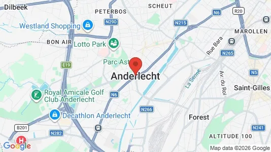 Apartments for rent i Brussels Anderlecht - kort over placeringen