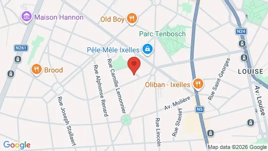 Apartments for rent i Brussels Elsene - kort over placeringen