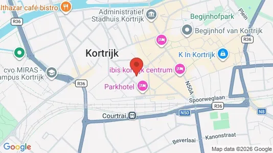 Apartments for rent i Kortrijk - kort over placeringen