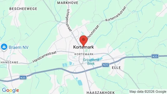 Houses for rent i Kortemark - kort over placeringen