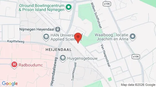 Rooms for rent i Nijmegen - kort over placeringen