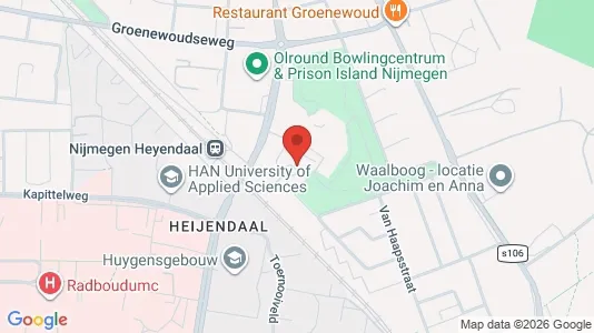 Rooms for rent i Nijmegen - kort over placeringen