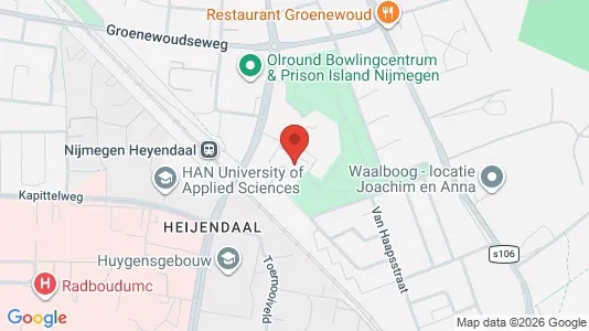 Rooms for rent i Nijmegen - kort over placeringen