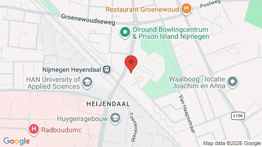 Rooms for rent i Nijmegen - kort over placeringen