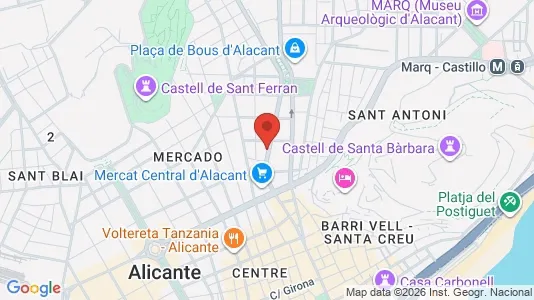 Apartments for rent i Alicante/Alacant - kort over placeringen