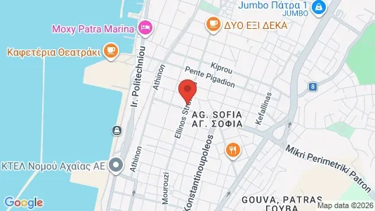 Apartments for rent i Patras - kort over placeringen