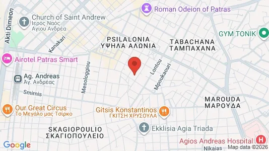 Apartments for rent i Patras - kort over placeringen