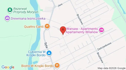 Apartments for rent i Warszawa Wilanów - kort over placeringen