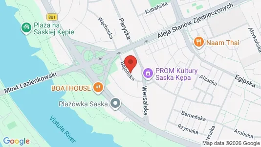 Apartments for rent i Warszawa Praga-Południe - kort over placeringen