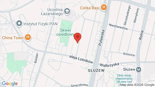 Apartments for rent i Warszawa Mokotów - kort over placeringen